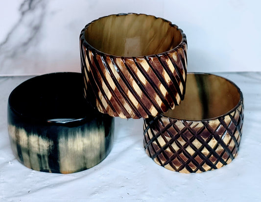 Bracelets  en cornes de bœuf