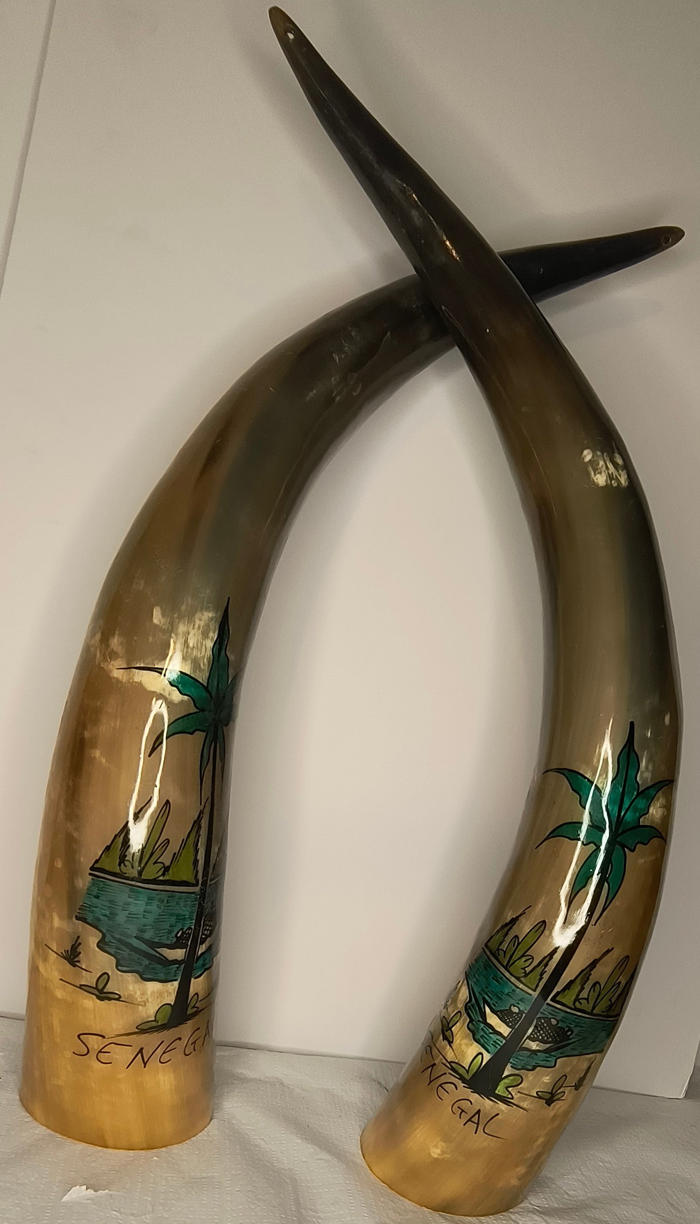 Cornes de bœuf décorées