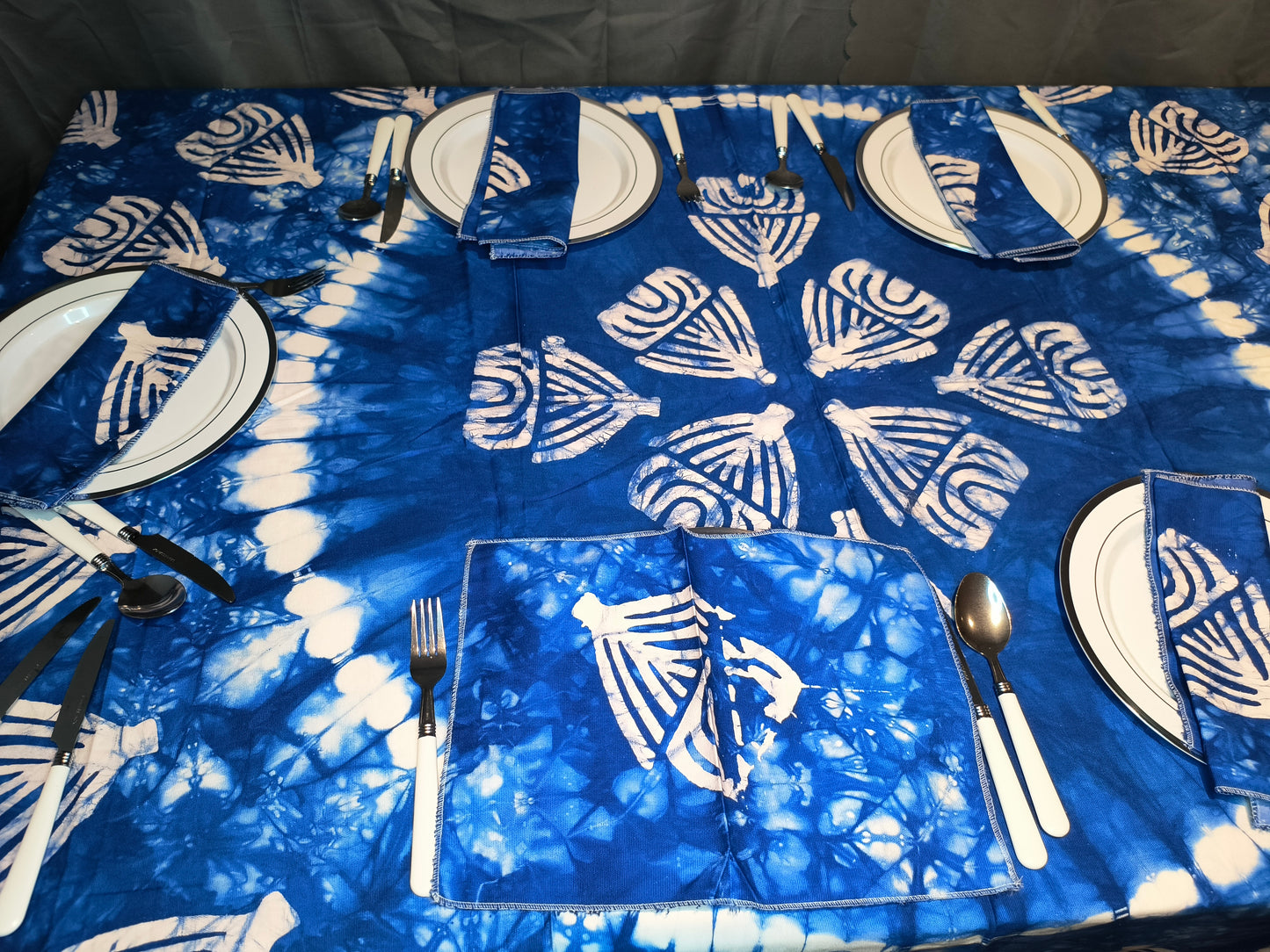 Nappe de table bleue