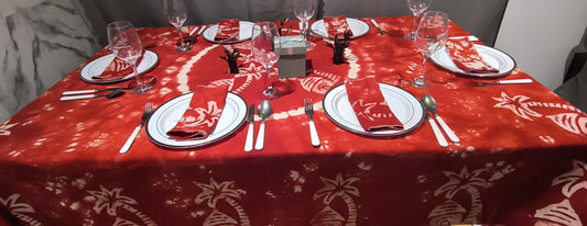 Nappe de table rouge