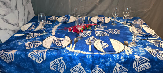 Nappe de table bleue