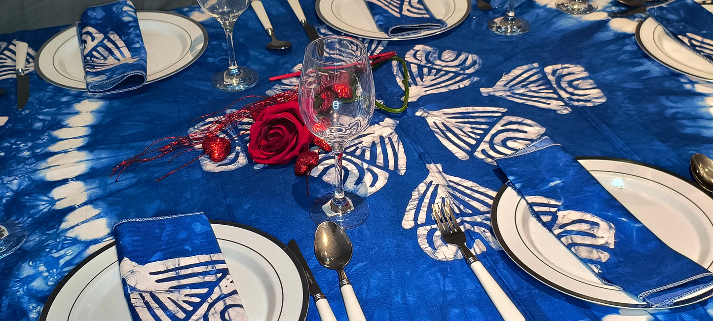 Nappe de table bleue